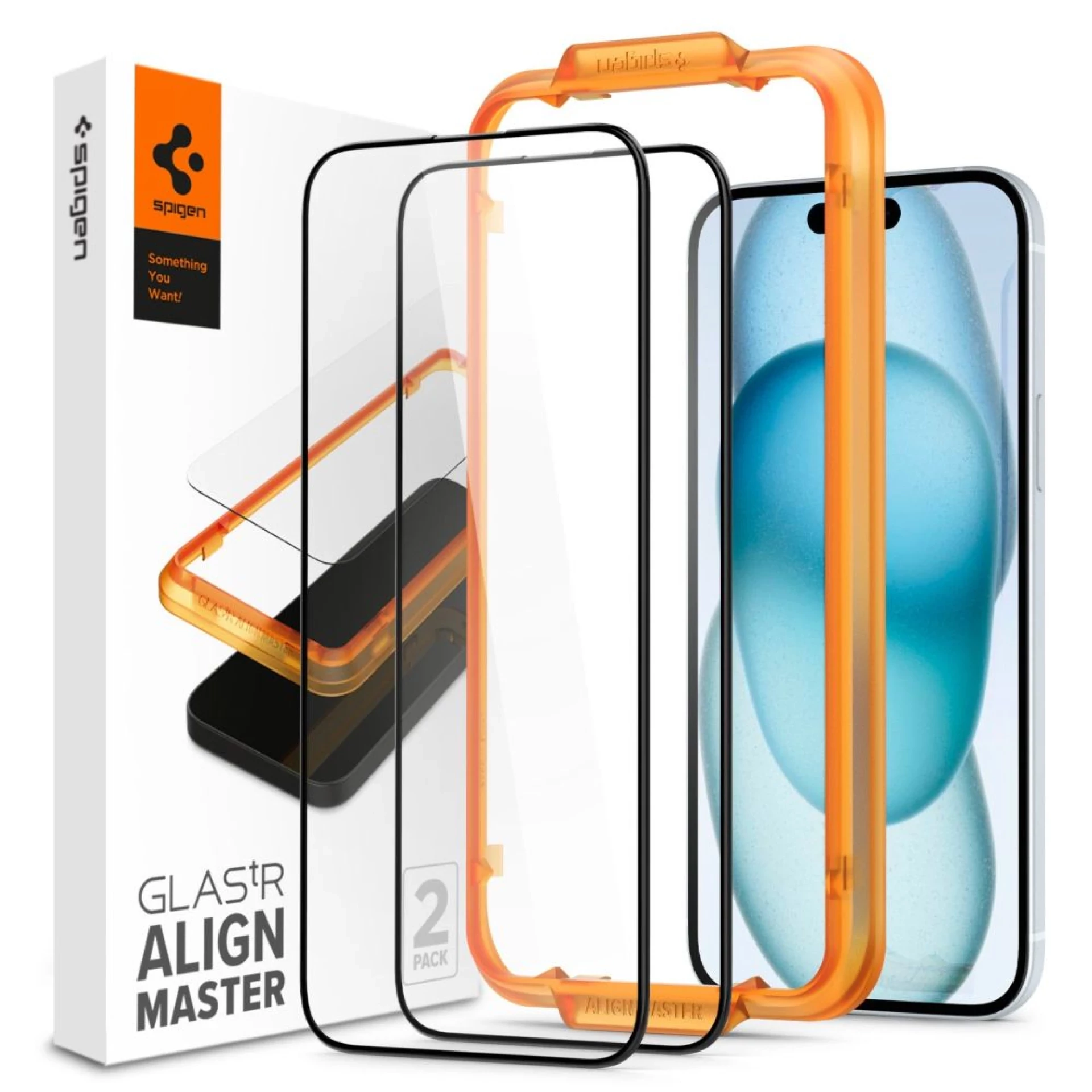 Zaštitno staklo Spigen ALM Glass FC za iPhone 15 / 16 2-pack
