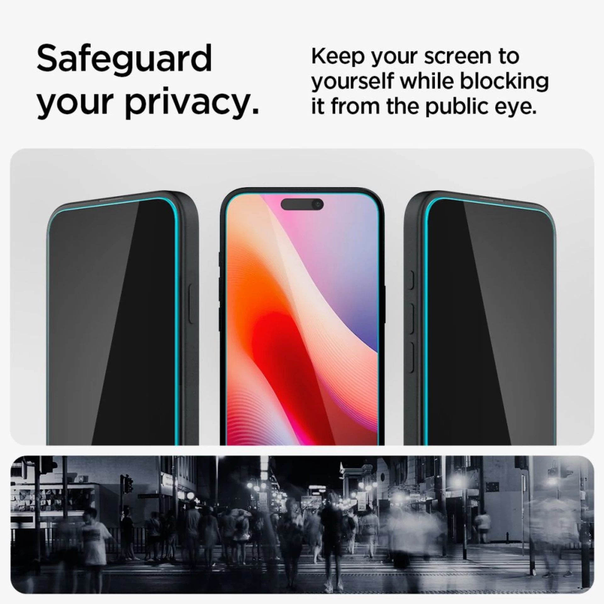 Zaštitno staklo Spigen Glas TR EZ Fit za iPhone 15/16 2-pack Privacy