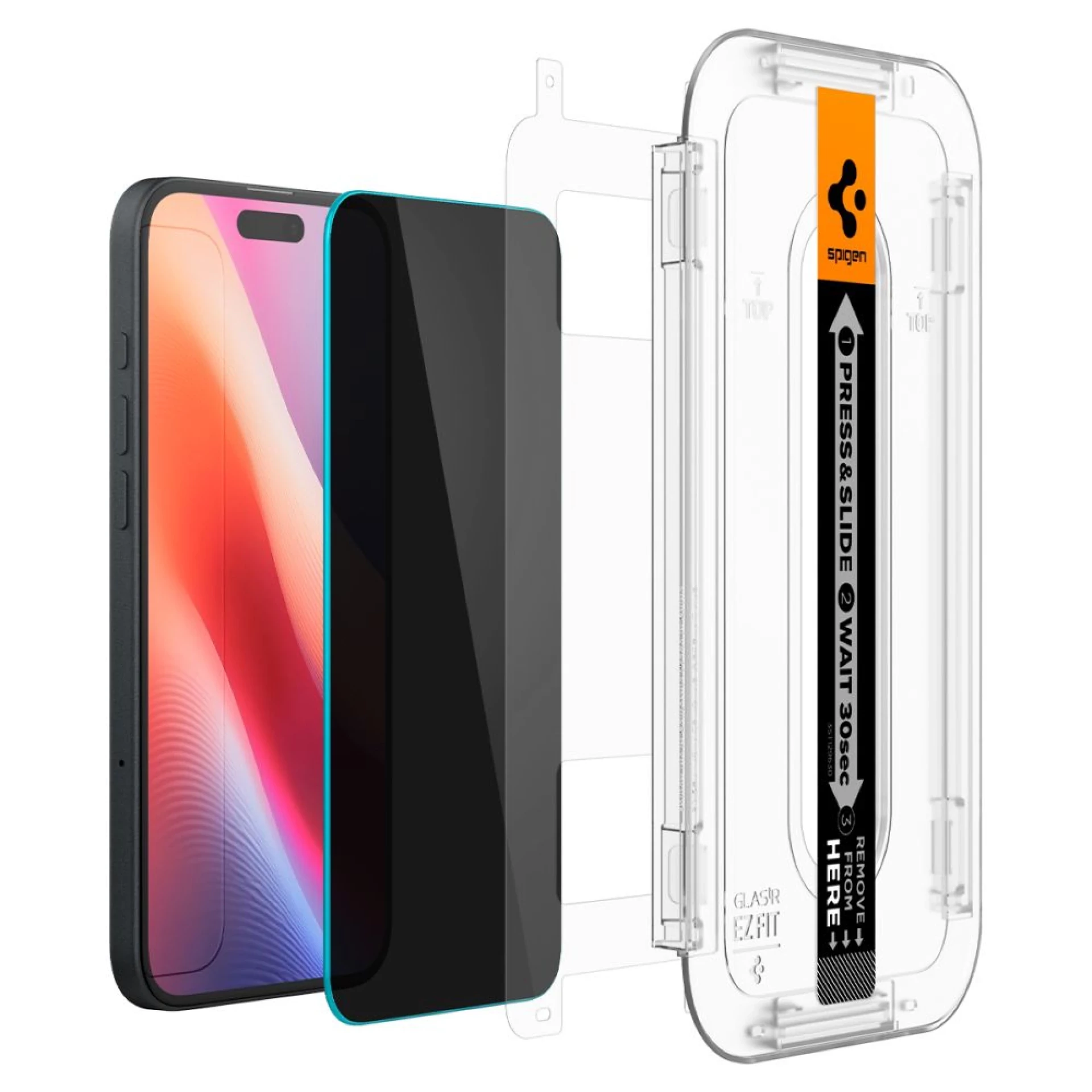 Zaštitno staklo Spigen Glas TR EZ Fit za iPhone 15/16 2-pack Privacy