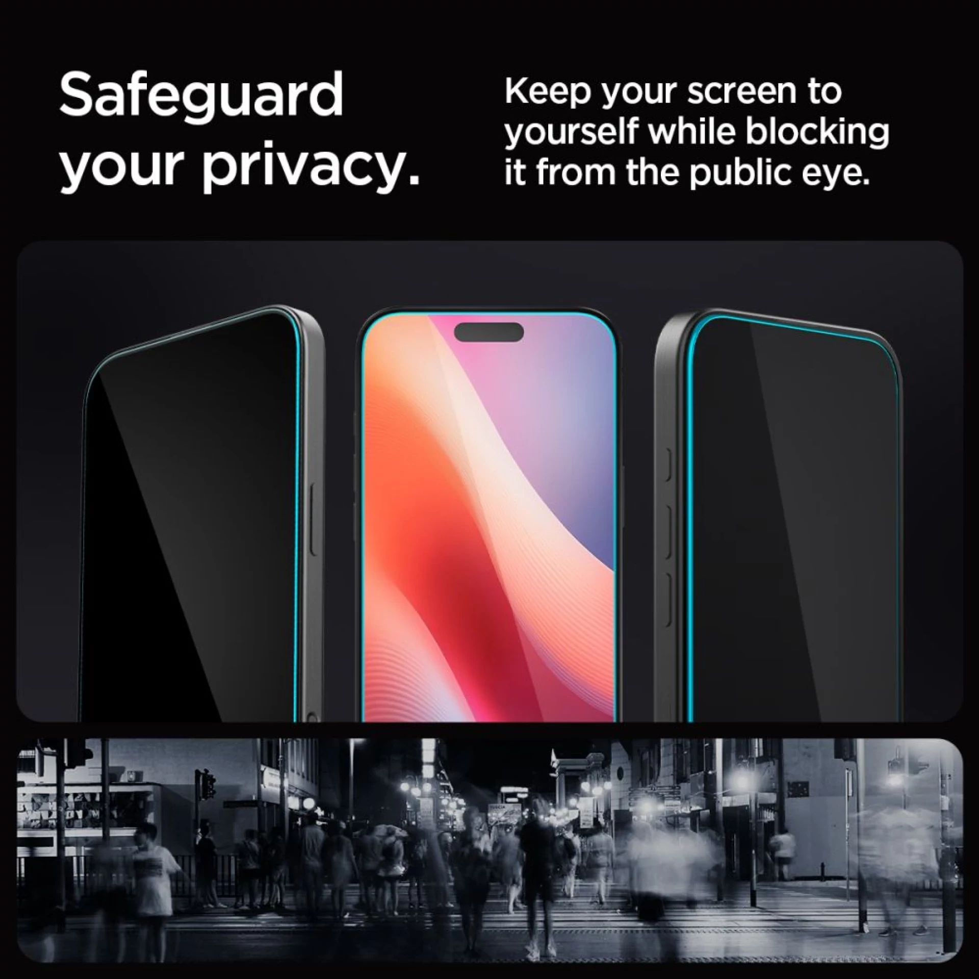 Zaštitno staklo Spigen Glas TR EZ Fit za iPhone 16/17 Pro Max 2-pack Privacy