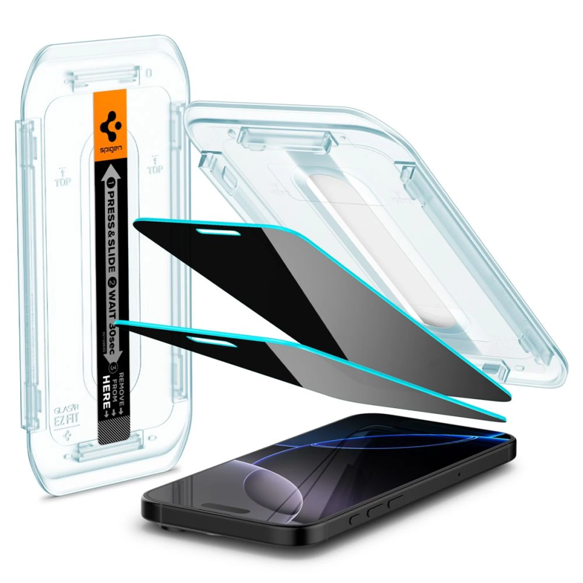 Zaštitno staklo Spigen Glas TR EZ Fit za iPhone 16/17 Pro Max 2-pack Privacy