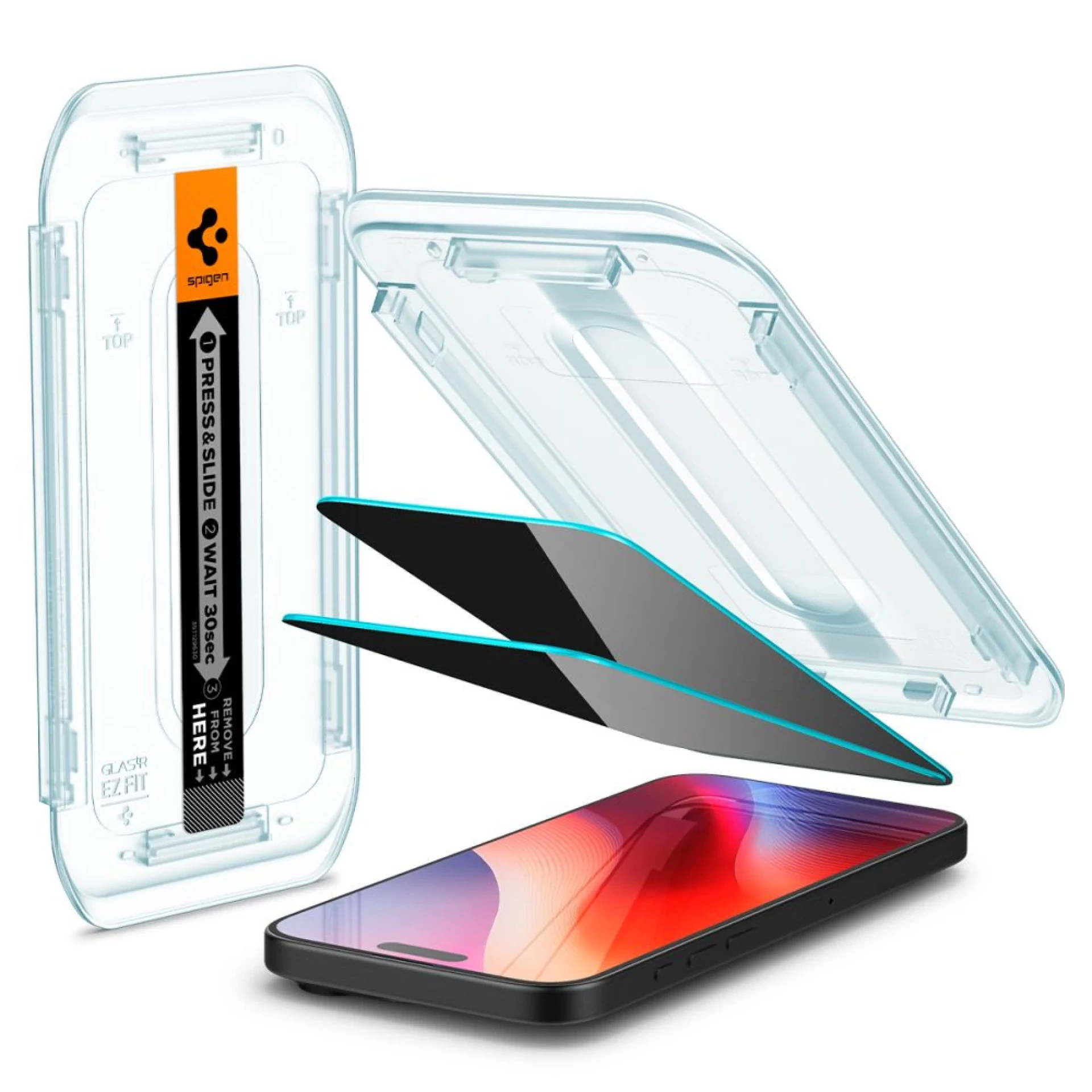 Zaštitno staklo Spigen Glas TR EZ Fit za iPhone 16 Pro/17/17 Pro 2-pack Privacy