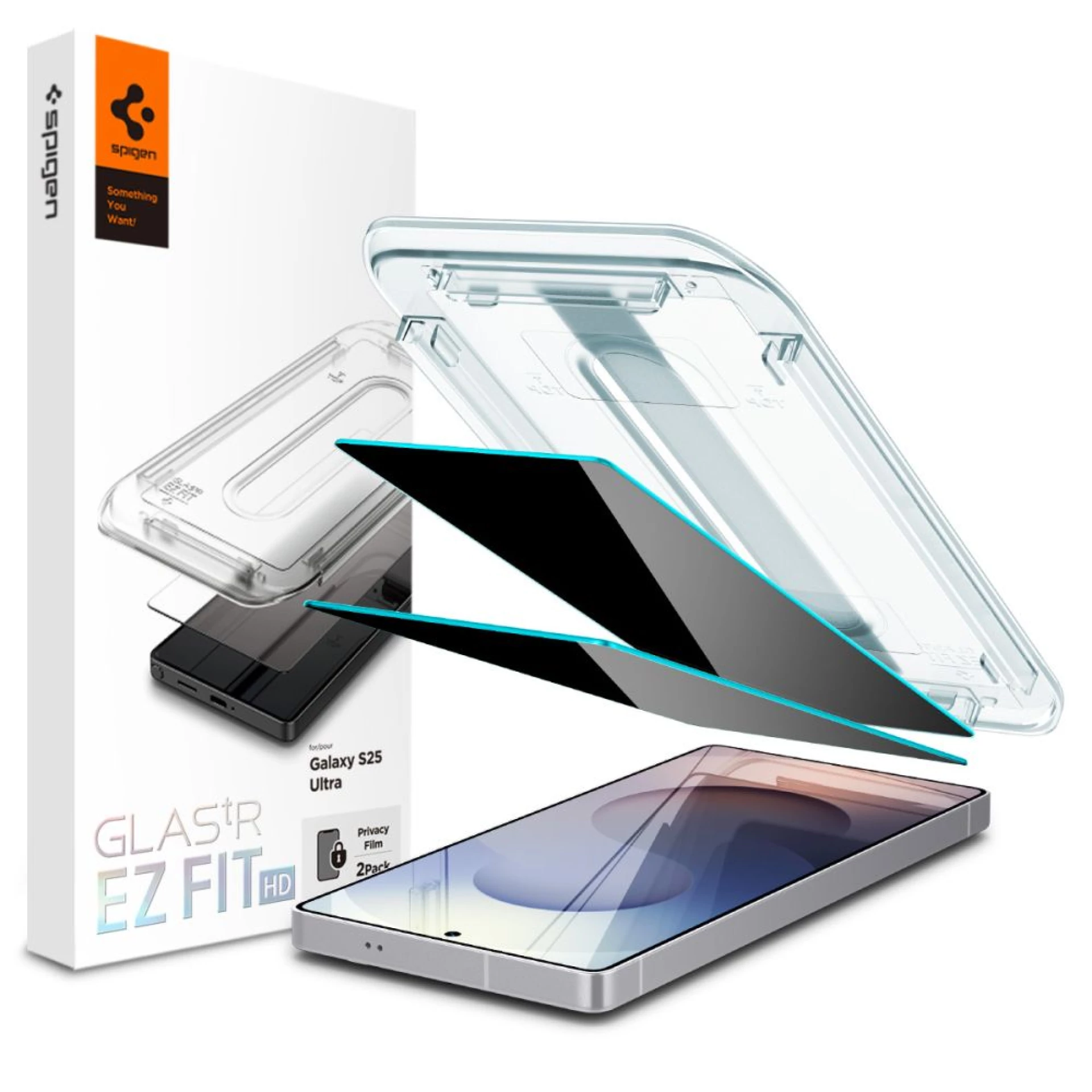 Zaštitno staklo Spigen Glas TR EZ Fit za Samsung S25 Ultra 2-pack Privacy