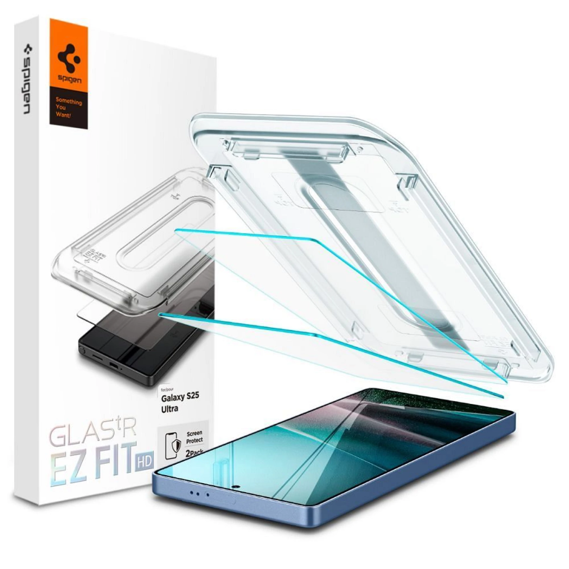 Zaštitno staklo Spigen Glas TR EZ Fit za Samsung S25 Ultra 2-pack transp
