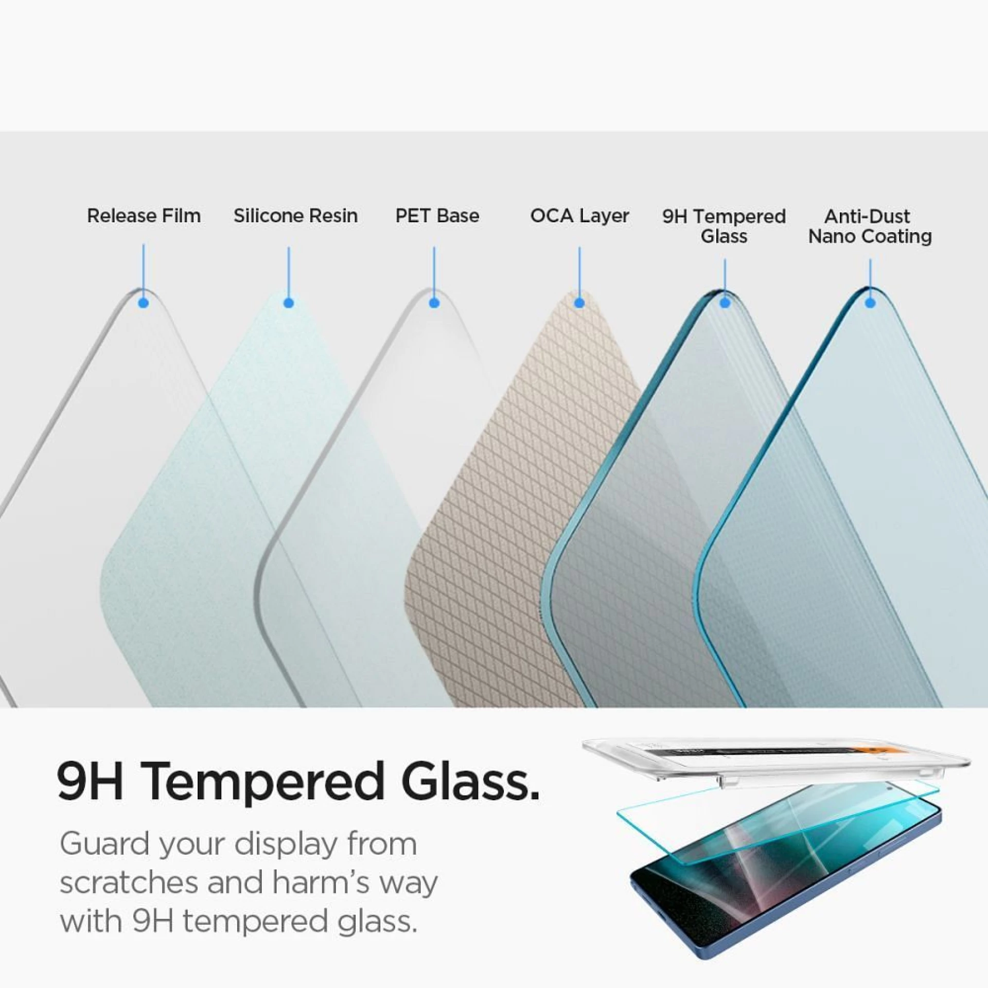 Zaštitno staklo Spigen Glas TR EZ Fit za Samsung S25 Ultra 2-pack transp