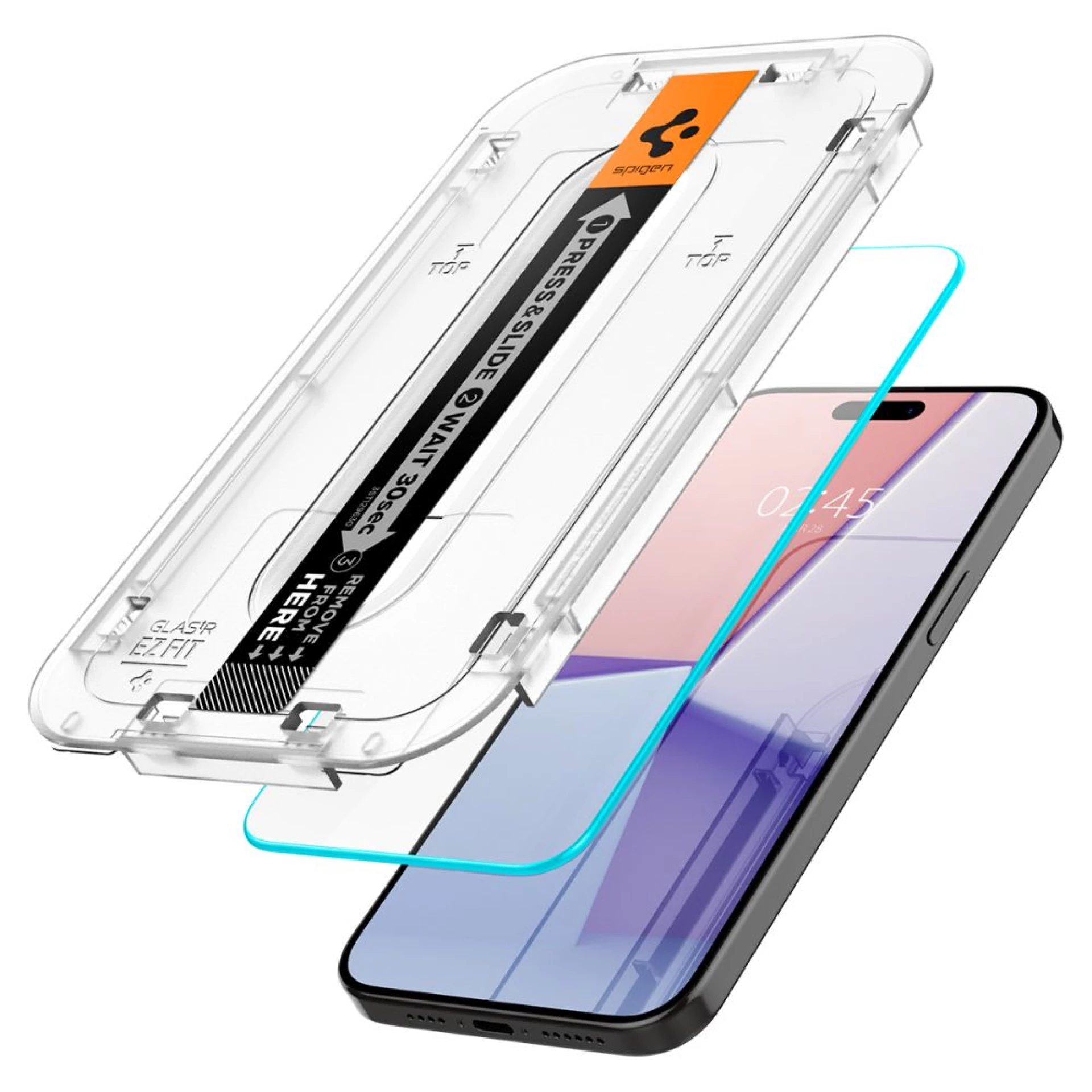 Zaštitno staklo SPIGEN GLAS.TR ”EZ FIT” 2-pack za iPhone 15 Pro Max transparent