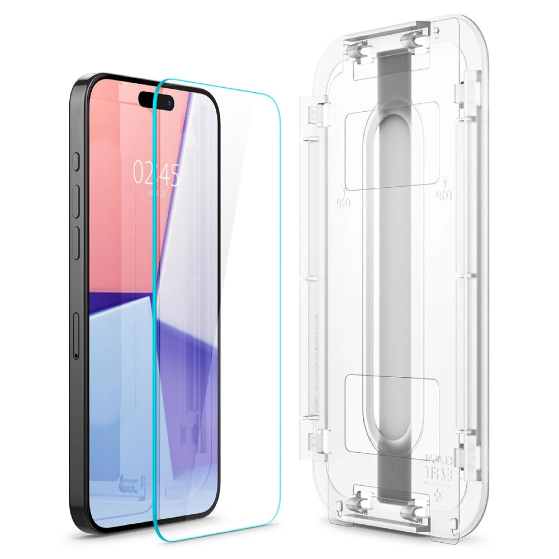 Zaštitno staklo SPIGEN GLAS.TR ”EZ FIT” 2-pack za iPhone 15 Pro Max transparent