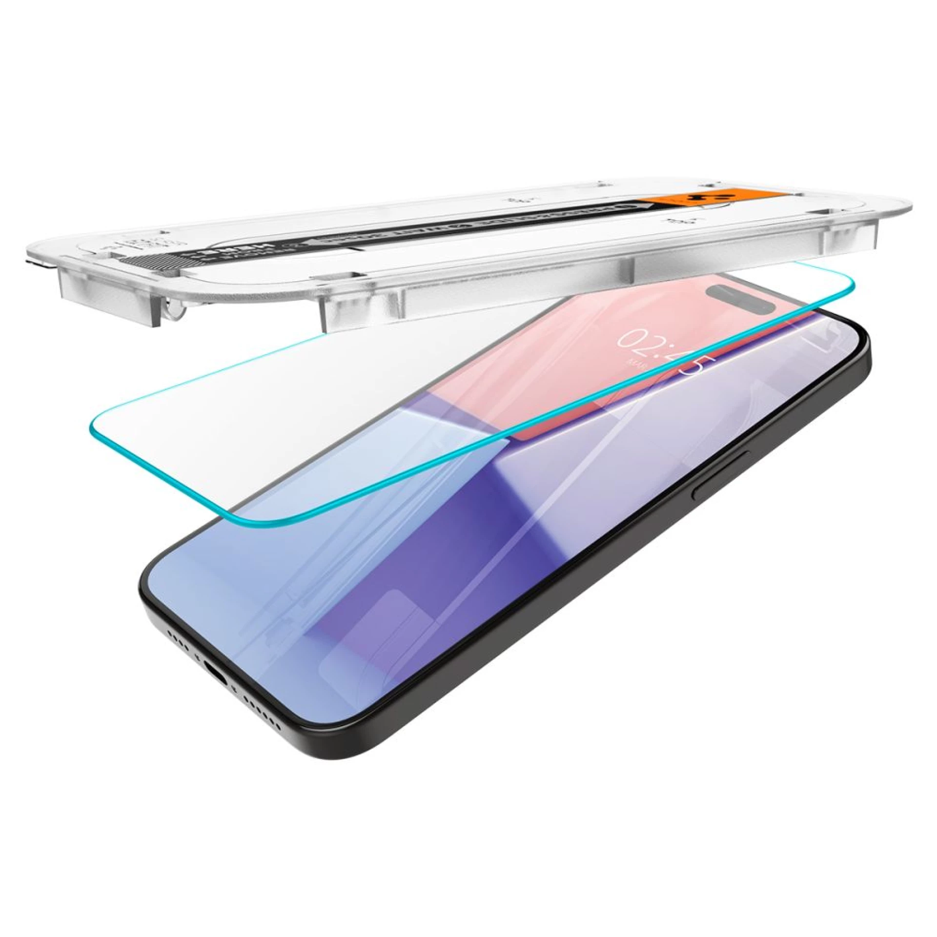 Zaštitno staklo SPIGEN GLAS.TR ”EZ FIT” 2-pack za iPhone 15 Pro Max transparent
