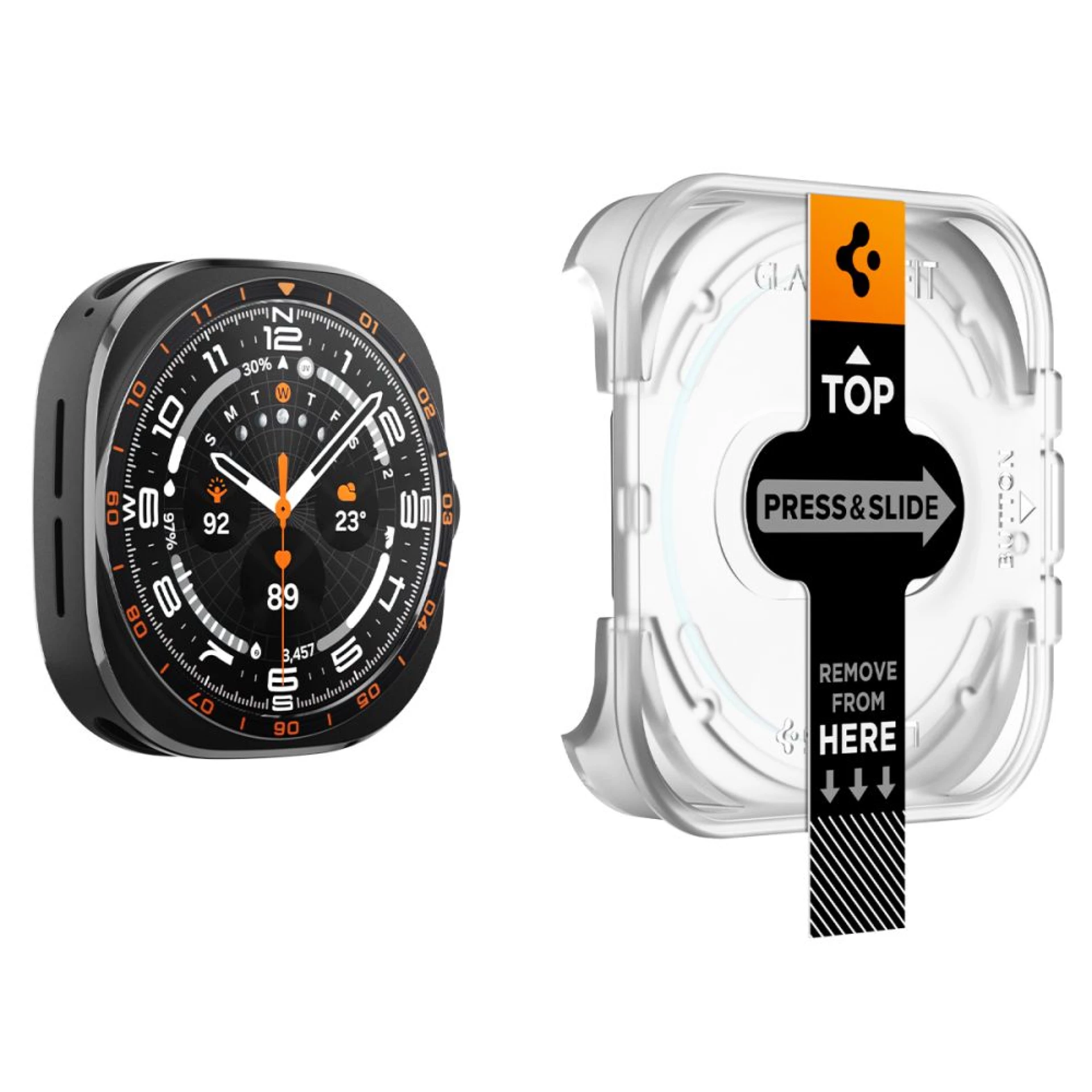 Zaštitno staklo Spigen Glas.TR EZ Fit AC za Samsung Watch Ultra 1/2 47mm 2-pack