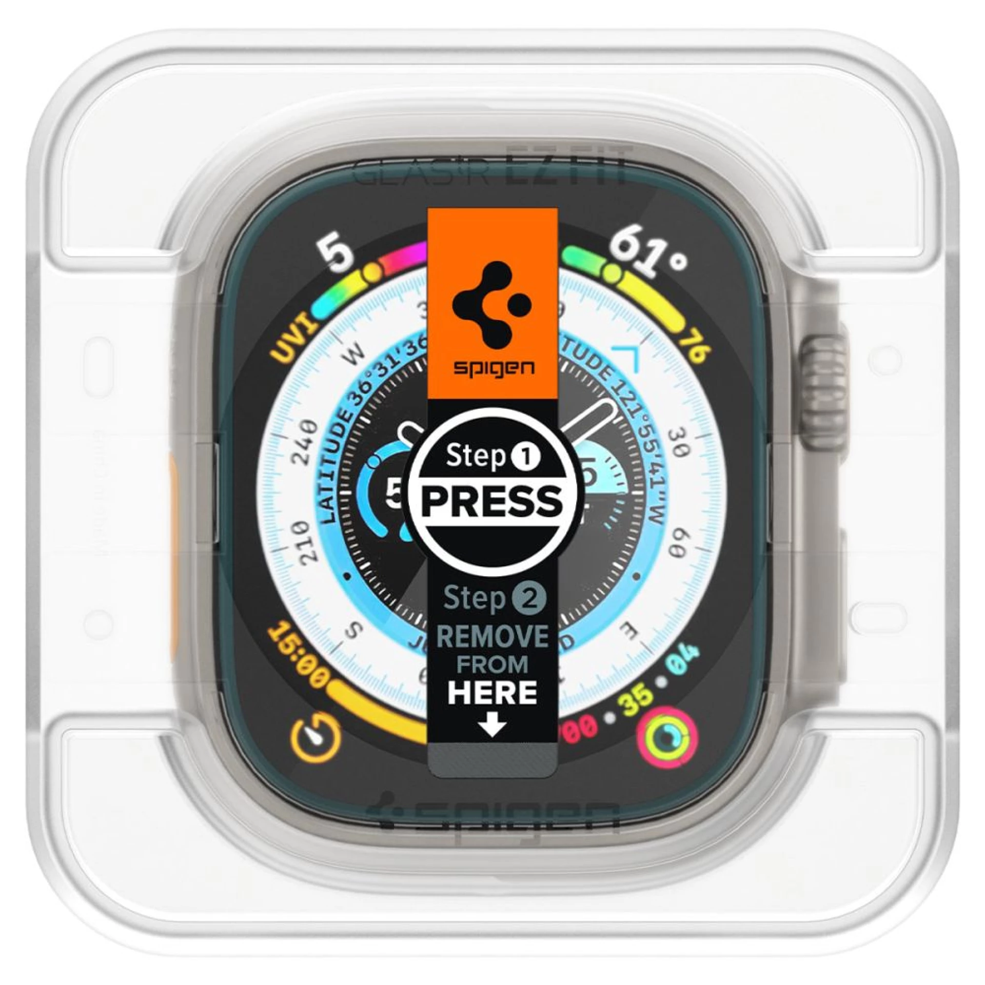 Zaštitno staklo Spigen Glas.TR EZ Fit za Apple Watch Ultra/Ultra 2 49mm 2pcs