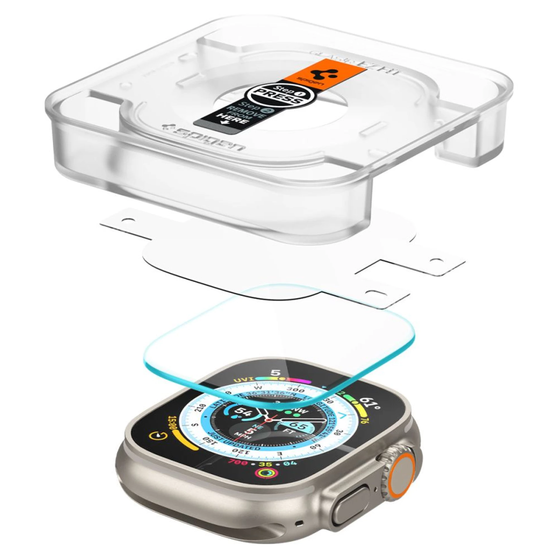 Zaštitno staklo Spigen Glas.TR EZ Fit za Apple Watch Ultra/Ultra 2 49mm 2pcs