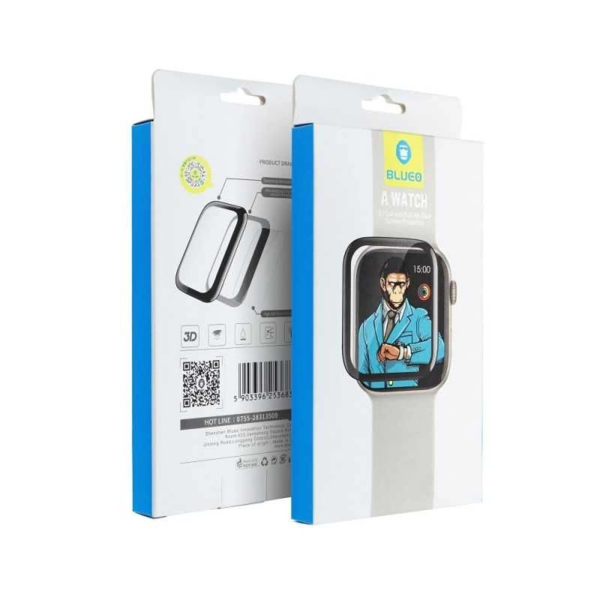 Zaštitno staklo za Apple Watch 7 / 8 / 9 45MM black (Strong HD)