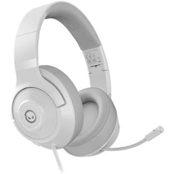 LORGAR Noah 101, Gaming headset with microphone, 3.5mm jack connection, cable length 2m, foldable design, PU leather ear pads, size: 185*195*80mm, 0.245kg, white