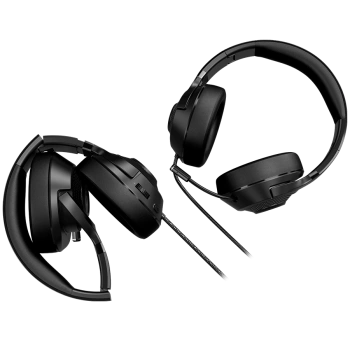 LORGAR Noah 101, Gaming headset with microphone, 3.5mm jack connection, cable length 2m, foldable design, PU leather ear pads, size: 185*195*80mm, 0.245kg, black