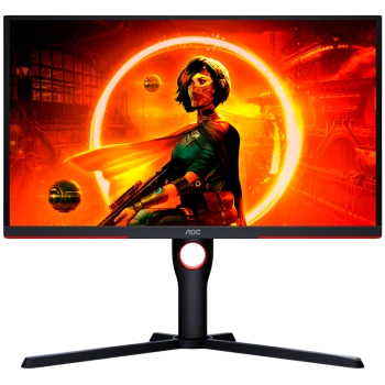 AOC Gaming Monitor 25G3ZM/BK 24.5” 240Hz VA, 1920x1090, 0.5ms, 3000:1, 178/178, Adaptive Sync, HDMI, DP, 3-sided frameless, Full Ergo, G-Menu, Black-Red, 3y