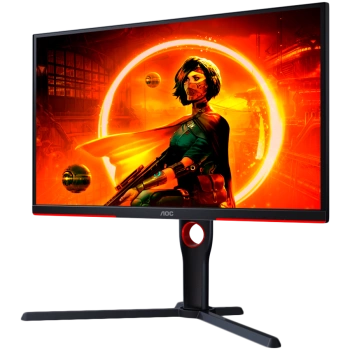 AOC Gaming Monitor 25G3ZM/BK 24.5” 240Hz VA, 1920x1090, 0.5ms, 3000:1, 178/178, Adaptive Sync, HDMI, DP, 3-sided frameless, Full Ergo, G-Menu, Black-Red, 3y