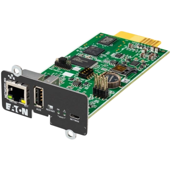 Eaton Network Managment Card - M3; Web/SNMP communications; Ethernet 10/100/1000BaseT; For UPS: 5P, 5PX, 5PX G2, 5SC Rack, 9PX, 9PXM, 9SX, 9130, Ferrups FX, 9E, 93PS, 91PS, 91PS Monoblock, 93E PDU: ATS rack PDU (EATS115, EATS120, EATS220)