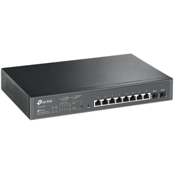 TP-Link SG2210MP Omada 10-Port Gigabit Smart Switch with 8-Port PoE+, 8× G PoE+ ports and 2× G SFP slots, 150 W total PoE budget, Omada app, Static Routing, VLAN, ACL, QoS, IGMP Snooping, Zero-Touch Provisioning, QoS Traffic Prioritization