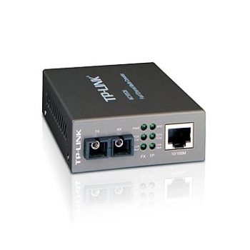 Media Filter TP-Link MC100CM, 10/100Mbps RJ45 to 100Mbps multi-mode SC fiber Converter, Full-duplex,up to 2Km, switching power adapter, chassis mountable