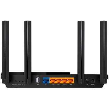 TP-Link Archer AX55 AX3000 Dual Band Gigabit Wi-Fi 6 Router,2402 Mbps(5 GHz) and 574 Mbps(2.4 GHz),4 external High-Performance antennas, 4 x G LAN Ports, 1 x G WAN port, 1 x USB 3.0, Dual-Core CPU,512 MB RAM,OFDMA,HomeShield,WPA3,Beamforming,OneMesh