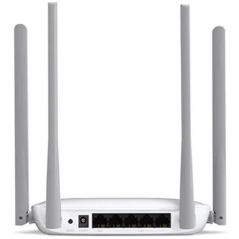 Mercusys 300Mbps Enhanced Wireless N Router, 4x10/100Mbps LAN ports, 1x10/100Mbps WAN port, 4 x 5dBi fixed omni directional antennas, WDS bridge, 2.4GHz guest network