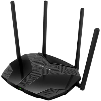 Mercusys MR80X AX3000 Dual-Band Wi-Fi 6 Router, 574 Mbps at 2.4 GHz + 2402 Mbps at 5 GHz, 4× Fixed External Antennas, 3× G LAN Ports, 1× G WAN Port, 1024-QAM, OFDMA, HE160, Router/AP mode, Beamforming, MU-MIMO, VPN server, TWT, Smart Connect, WPA3