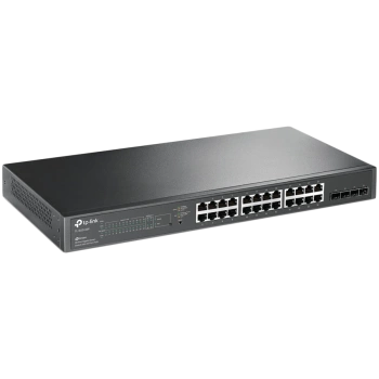TP-Link SG2428P Omada 28-Port Gigabit Smart Switch with 24-Port PoE+, 24× Gigabit 802.3af/at PoE+ ports and 4× Gigabit SFP slots, 250 W total PoE budget, Omada app, Static Routing, VLAN, ACL, QoS, IGMP Snooping, Zero-Touch Provisioning