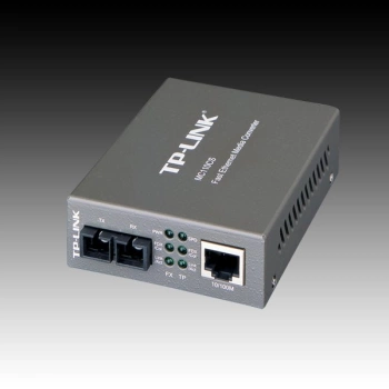 Media Filter TP-Link MC110CS, 10/100Mbps RJ45 to 100Mbps single-mode SC fiber Converter, Full-duplex,up to 20Km, switching power adapter, chassis mountable