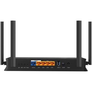 TP-Link Archer BE230 BE3600 Dual-Band Wi-Fi 7 Router, 688 Mbps at 2.4 GHz + 2882 Mbps at 5 GHz,4× external Antennas, 2.0 GHz Quad-Core CPU, 1x2.5 Gbps WAN port + 1x2.5 Gbps LAN port + 3x1 Gbps LAN ports, 1xUSB 3.0 Port, MLO, 4096-QAM