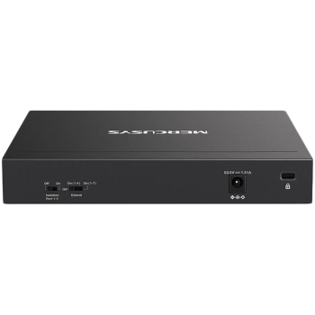 Mercusys MS108GP 8-Port Gigabit Desktop Switch with 7-Port PoE+, 7× Gigabit PoE+ Ports, 1× Gigabit Non-PoE Ports, Compatible with 802.3af/at PDs, 65 W PoE Power, Desktop Steel Case, Wall Mounting,Extend Mode for 250m PoE Transmitting, Isolation Mode