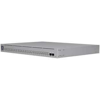 Ubiquiti 24-port, Layer 3 Etherlighting™ switch,  8 х 2.5 GbE PoE++ ports, 16 х GbE RJ45 ports including (8) PoE+ and (8) PoE++, 2 х 10G SFP+ ports