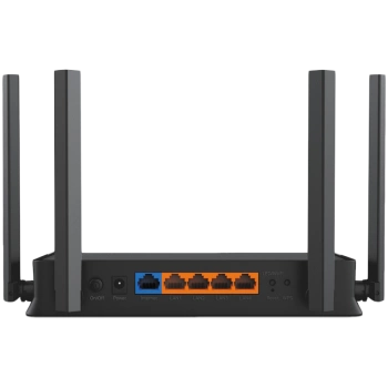 TP-Link Archer BE220 BE3600 Dual-Band Wi-Fi 7 Router, 688 Mbps at 2.4 GHz + 2882 Mbps at 5 GHz, 4x external Ant., 2.0 GHz Quad-Core CPU, 1x 1G WAN port + 4x1 G LAN ports, MLO, 4096-QAM, OFDMA, HE160 on 5GHz, Tether App, WPA3, Access Point Mode, IPv6