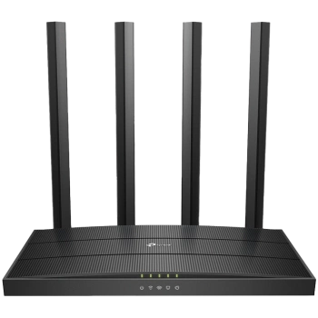 TP-Link Archer C6 AC1200 Wireless MU-MIMO Gigabit Router,867 Mbps at 5 GHz and 400 Mbps at 2.4 GHz band,1× Gigabit WAN Port,4× Gigabit LAN Ports, 1.2 GHz CPU,4×Fixed High-Performance Antennas,WPA3, Router/AP mode, Beamforming,Tether app,SPI firewall