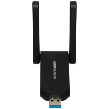 Mercusys MA72XH AX1800 High Gain Wi-Fi 6 USB Adapter, 574 Mbps at 2.4 GHz + 1201 Mbps at 5 GHz, 2 x High Gain External Antenna, USB 3.0, MU-MIMO, OFDMA, Beamforming, WPA3