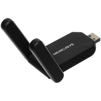 Mercusys MA72XH AX1800 High Gain Wi-Fi 6 USB Adapter, 574 Mbps at 2.4 GHz + 1201 Mbps at 5 GHz, 2 x High Gain External Antenna, USB 3.0, MU-MIMO, OFDMA, Beamforming, WPA3
