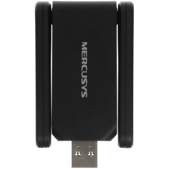 Mercusys MA72XH AX1800 High Gain Wi-Fi 6 USB Adapter, 574 Mbps at 2.4 GHz + 1201 Mbps at 5 GHz, 2 x High Gain External Antenna, USB 3.0, MU-MIMO, OFDMA, Beamforming, WPA3