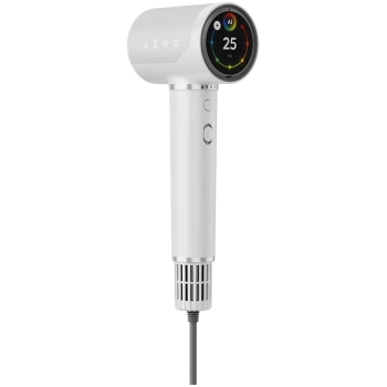 High Speed Hair Dryer, White, 220V-240V~50-60Hz, 1500W, Voice Control, Ionizer, Touch LCD, Infrared Nursing, Infrared Distance Protection, AI Control, Gravity Sensor 110000RPM, Noise less than 67dB