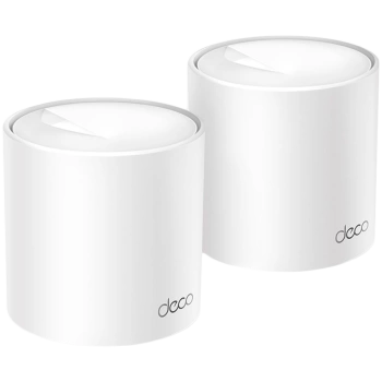 TP-Link Deco X10 (2-pack) AX1500 Whole Home Mesh Wi-Fi 6 System, 300 Mbps at 2.4 GHz + 1201 Mbps at 5 GHz,Internal Antennas, 2× Gigabit Ports (WAN/LAN auto-sensing),Deco App, Router/AP Mode, IPv6, IPTV, Parental Controls, QoS, OFDMA, MU-MIMO, WPA3