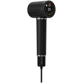 High Speed Hair Dryer, Black, 220V-240V~50-60Hz, 1500W, Voice Control, Ionizer, Touch LCD, Infrared Nursing, Infrared Distance Protection, AI Control, Gravity Sensor 110000RPM, Noise less than 67dB