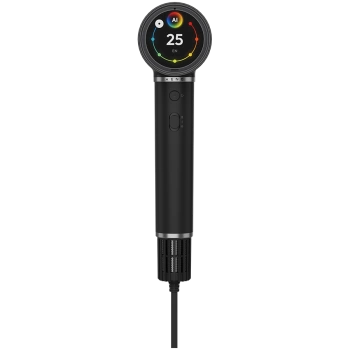 High Speed Hair Dryer, Black, 220V-240V~50-60Hz, 1500W, Voice Control, Ionizer, Touch LCD, Infrared Nursing, Infrared Distance Protection, AI Control, Gravity Sensor 110000RPM, Noise less than 67dB