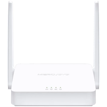 Mercusys 300Mbps Multi-Mode Wireless N Router, 2× Fixed External Antennas, 2× 10/100 Mbps LAN Ports, 1× 10/100 Mbps WAN Port, FEATURE: Access Point Mode, WPS/Reset Button, IPTV, IPv6, Beamforming, MU-MIMO, Parental Controls, Guest Network