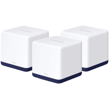 Mercusys Halo H50G(3-pack) 1900Mbps Whole Home Mesh Wi-Fi System,600Mbps at 2.4GHz,1300Mbps at 5GHz,3 Gigabit Ports,2 internal antennas,One Unified Network,Seamless Roaming,MU-MIMO,Easy Pair,Parental Controls,IPv6,Beamforming,Mercusys App