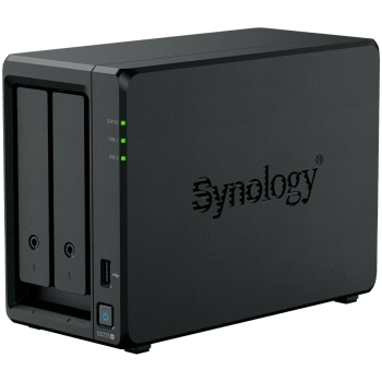 Synology DS725+, Tower, 2-Bays 3.5'' SATA HDD/SSD, 2 x M.2 2280 NVMe SSD, CPU AMD Ryzen R1600 dual-core (4-thread), max. boost up to 3.1 GHz, 4 GB DDR4 ECC SODIMM, 1 x 2.5 GbE, 1 x 1GbE, 1 x USB 3.2, 1 x eSATA USB-C, 1.51 kg, 3y