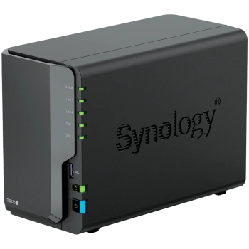 Synology DS225+, Tower, 2-bays 3.5'' SATA HDD/SSD, CPU Inte Celeron J4125 4-core (4-thread) 2.0 GHz, burst up to 2.7 GHz, 2 GB DDR4 non-ECC (expandable up to 6 GB), 1xRJ-45 1GbE LAN, 1xRJ-45 2.5 GbE LAN, 2xUSB 3.2 Gen 1, 1.3 kg, 3yr warranty