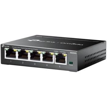 Omada 5-Port Gigabit Easy Managed Switch 5× Gigabit RJ45 Ports Desktop Steel Case Integration with Omada SDN Controller, Flow Control, Loopback Detection, Port Isolation, Port Mirroring, LAG, VLAN, IGMP Snooping, QoS, Storm Control