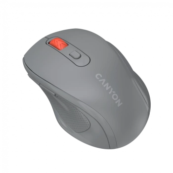 Canyon 6 buttons wireless 2.4Ghz mouse, MX8650A Sensor, DPI up to 1600,Injection case, 3 M life times left and right switches, 2xAAA battery, ABS material. Size: 105x71x40mm, Weight: 59g, Dark grey