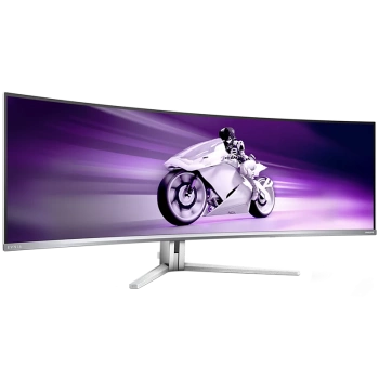 Philips Monitor Evnia 49M2C8900L/00 49" QD-OLED, 32:9, 5120x1440 (Dual QHD), 144hz 0.03ms, 250 cd/m² (typical), 1,500,000:1, 2x HDMI 2.1, DisplayPort 1.4, USB-C (90W), 4x USB 3.2, Speakers (2x 7.5W tweeters, 2x 7.5W woofers), White Design, Adaptive