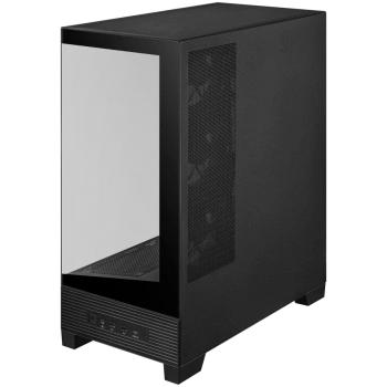ASUS A31 PLUS Tempered Glass ATX case Black, support for hidden-connector motherboards, 360mm radiators and 380mm graphics cards, four pre-installed ARGB fans and clean cable management