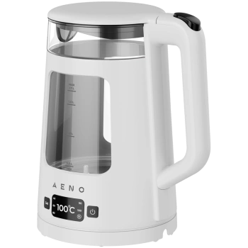 AENO Electric Kettle EK6: 1850-2200W, 2L, Strix, Square-shaped body, Transparent lid, High Resistant Glass, LED-Illumination, Auto Power Off, Dry tank Protection