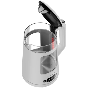 AENO Electric Kettle EK6: 1850-2200W, 2L, Strix, Square-shaped body, Transparent lid, High Resistant Glass, LED-Illumination, Auto Power Off, Dry tank Protection